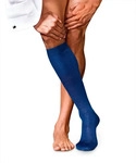 FALKE 15451_600004, FALKE No. 6 Finest Merino & Silk Herren Kniestr&uuml;mpfe 41-42 Blau
