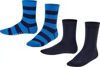 FALKE 12993_300006, FALKE Happy Stripe 2-Pack Kinder Socken 39-42 Schwarz