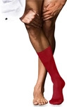 FALKE 14651_815605, FALKE No. 9 Pure Fil d'&Eacute;cosse Herren Socken 43-44 Rot