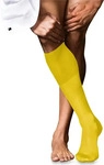 FALKE 15651_133004, FALKE No. 9 Pure Fil d'&Eacute;cosse Herren Kniestr&uuml;mpfe 41-42 Gelb