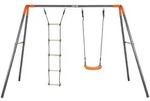 Kettler Doppelschaukel "Combi" mit Strickleiter,grau / orange,