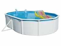 Steinbach Stahlwand-Swimming Pool Set "Nuovo de Luxe oval",weiß,730 x 366 x...