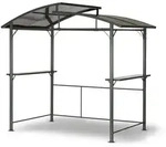 Leco Profi-Grillpavillon mit Polycarbonat-Dach,anthrazit,245 x 150 x 234 (L xB x H)
