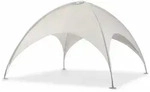 Leco Kuppelzelt / Pavillon mit vollverzinktem Stahlrohrgestell,lichtgrau,5 x 5 m