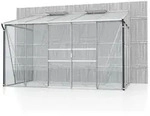 Anlehngew&auml;chshaus IDA 6500 1,90 x 3,17 m, Alurahmen alu eloxiert, Kombiverglasung