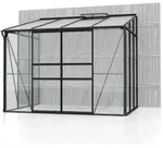 Anlehngew&auml;chshaus IDA 5200 1,90 x 2,54 m, Alurahmen schwarz, Kombiverglasung