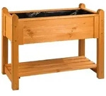 Hochbeet Premium aus Kiefernholz, Honig, 114 x 60 x 84,4 cm