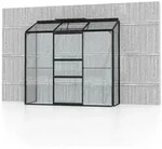 Anlehngew&auml;chshaus IDA 1300 0,65 x 1,92 m, Alurahmen schwarz, ESG 3mm