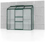 Anlehngew&auml;chshaus IDA 1300 0,65 x 1,92 m, Alurahmen smaragd, ESG 3mm