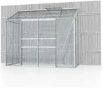 Anlehngew&auml;chshaus IDA 3300 1,28 x 2,54 m, Alurahmen alu eloxiert, ESG 3mm