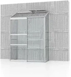 Anlehngew&auml;chshaus IDA 900 0,65 x 1,30 m, Alurahmen alu eloxiert, ESG 3mm