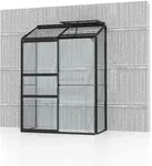 Anlehngew&auml;chshaus IDA 900 0,65 x 1,30 m, Alurahmen schwarz, ESG 3mm