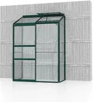 Anlehngew&auml;chshaus IDA 900 0,65 x 1,30 m, Alurahmen smaragd, ESG 3mm