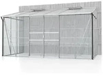 Anlehngew&auml;chshaus IDA 7800 1,90 x 3,79 m, Alurahmen alu eloxiert,...