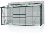 Anlehngew&auml;chshaus IDA 7800 1,90 x 3,79 m, Alurahmen smaragd, Kombiverglasung