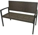 Parkbank SANREMO Rattan-Optik, coffee, Aluminium