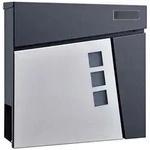 Briefkasten mit Zeitungsrolle, Modern 2, Postkasten mit Zeitungsfach