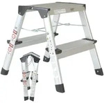 Klappbare Leiter 2 Stufen, Trittleiter aus Aluminium, Treppenleiter bis 150kg