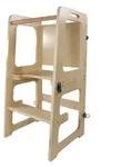 3in1 Lernturm aus Birke mit Maltafel, Tisch und Stuhl f&uuml;r Kinder, natur