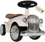 Rutschauto ab 1 Jahr, Kinderauto im Retrodesign, Kinderfahrzeug mit Hupe, wei&szlig;