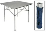 Campingtisch mit Rollplatte, Klapptisch mit Tasche