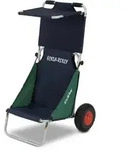 Eckla Beach Rolly in Blau/Gr&uuml;n Luftbereift, mit Sonnendach
