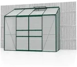 Anlehngew&auml;chshaus IDA 3300 1,28 x 2,54 m, Alurahmen smaragd, HKP 4mm
