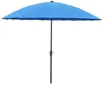 Sonnenschirm blau mit Kurbel, 24 Streben