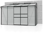 Anlehngew&auml;chshaus IDA 6500 1,90 x 3,17 m, Alurahmen schwarz, HKP 6mm