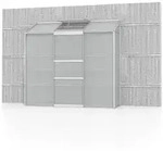 Anlehngew&auml;chshaus IDA 1300 0,65x1,92 m, Alurahmen alu eloxiert, HKP 4mm
