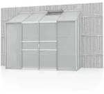 Anlehngew&auml;chshaus IDA 3300 1,28x2,54 m, Alurahmen alu eloxiert, HKP 4mm