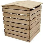 Holzkomposter, Schnellkomposter mit 450l F&uuml;llvolumen, Komposter Holz mit Deckel