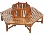 Baumbank ONTARIO, Holz, natur, lackiert, f&uuml;r 6 Personen
