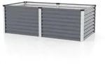 Hochbeet LINUS 63 cm hoch, granit-alu-eloxiert, Metallhochbeet, Gartenbeet