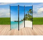 Paravent mit Fotodruck S&uuml;dsee, Sichtschutz, Raumteiler
