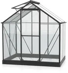 Gew&auml;chshaus Triton 198x131x207cm, Sicherheitsglas 3 mm, schwarz