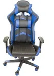 Gaming-Stuhl, schwarz-blau, Nacken- R&uuml;ckenkissen, Gamerstuhl, B&uuml;rostuhl