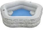 Bestway Family Pool TruPrint 213 x 206 x 53 cm Steinwand-Optik