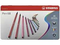 STABILO 6830-6, STABILO Fasermaler Pen 68 Etui 30 Stück