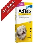 AdTab Hund 2,5 - 5,5 kg Kautablette gegen Zecken und Fl&ouml;he