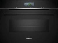 Siemens CM776GKB1 iQ700 Einbaukompaktbackofen mit Mikrowellenfunktion, 900 W, 59,4 cm