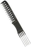 Hercules S&auml;gemann Wolf 37 Antibacterial A 611 Schwarz Toupiergabelkamm 8 Zoll
