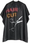Efalock Umhang schwarz Aufdruck HairCut+