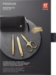 ZWILLING Beauty Rei&szlig;verschluss-Etui, Rindleder, schwarz, 3-tlg.