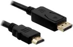 Delock Adapterkabel | DisplayPort zu HDMI | 2 Meter | Schwarz