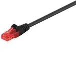 CAT 6 Netzwerkkabel, U/UTP, schwarz - L&auml;nge: 1,0 m