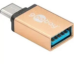 USB-C 3.0 Adapter, Metall, C Stecker  A Buchse - Farbe: gold