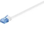 CAT 6a Netzwerkkabel, U/UTP, flach, wei&szlig; - L&auml;nge: 1,0 m