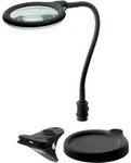 Kaltlicht LED Stand/Klemm Lupenleuchte mit 30 SMD LEDs und flexiblem Schwanenhals,