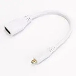 offizielles Raspberry Pi Micro HDMI Adapterkabel D-Stecker - A-Buchse, wei&szlig;, 235mm